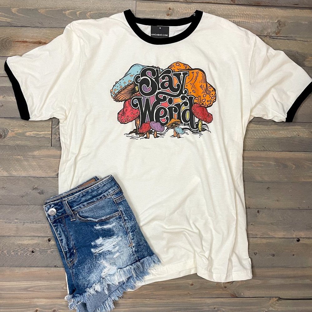 Stay Weird Ringer Tee